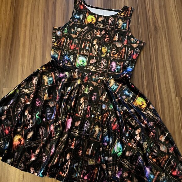 Black Milk Cabinet of Curiosity Velvet Princess Skater Dress - Picture 4 of 9